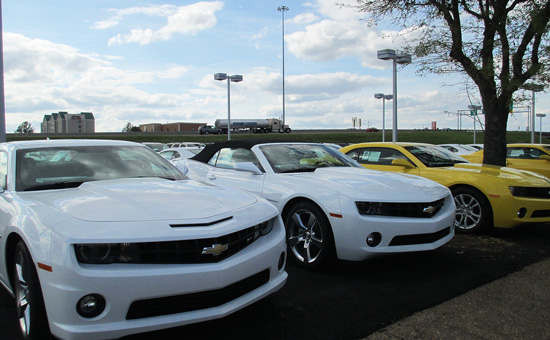 cars on dealer lot